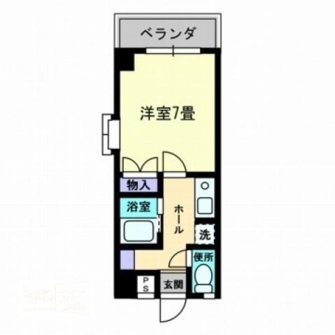 ロゼ三条(1K/2階)の間取り写真