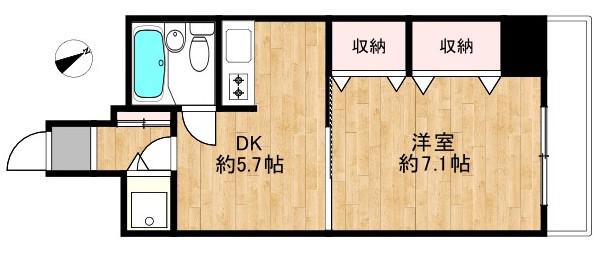 イトーピア根津(1DK/4階)の間取り写真