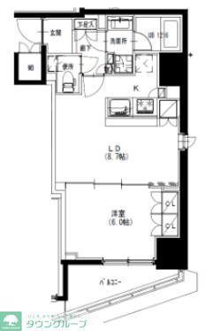 S-RESIDENCE曳舟(1LDK/10階)の間取り写真