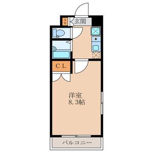 クリムゾン博多(1K/7階)の間取り写真