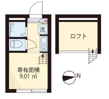 フィリップ東中野(ワンルーム/2階)の間取り写真