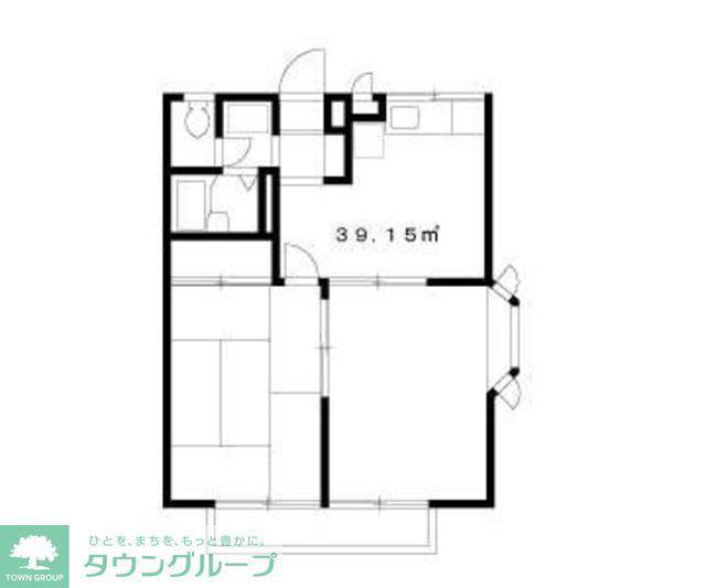 エステートピアエース(2DK/2階)の間取り写真