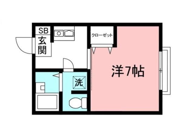 TS COURT 鷹番(1K/2階)の間取り写真