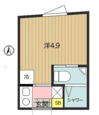 アスパイア新宿(1K/3階)の間取り写真
