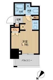 レジディア川崎(ワンルーム/10階)の間取り写真