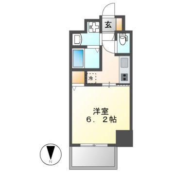 S-RESIDENCE上飯田ウエスト(1K/4階)の間取り写真