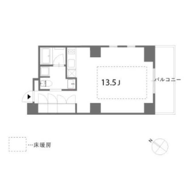 QUATRE SAISONS MIYAGINO II(ワンルーム/9階)の間取り写真