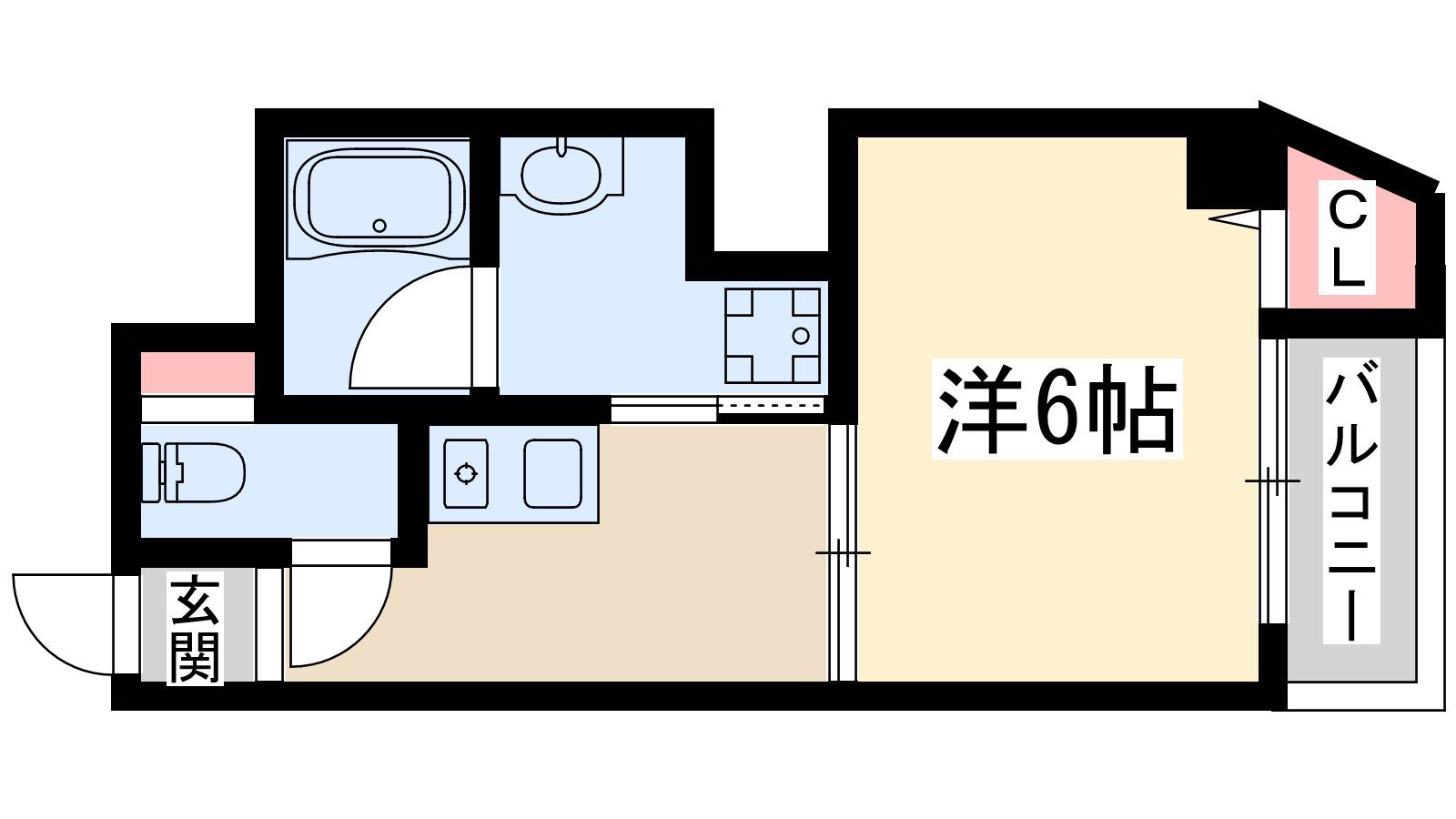 ハイツASK(1K/2階)の間取り写真