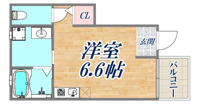 本山北町ハイツ(ワンルーム/1階)の間取り写真