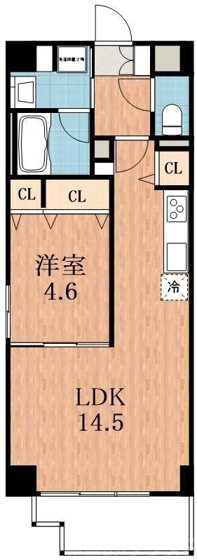 LOCOHOUSE阿倍野(1LDK/6階)の間取り写真
