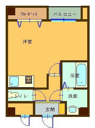 森塚第12マンション(ワンルーム/7階)の間取り写真