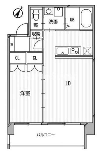 アルファレガロ神戸ウエスト(1LDK/4階)の間取り写真