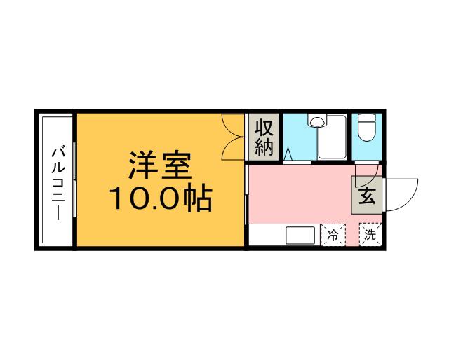 エトランゼ宮本V(1K/2階)の間取り写真