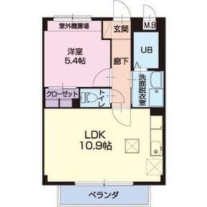 アメニティー葛谷(1LDK/1階)の間取り写真