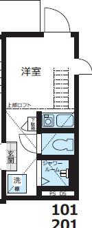 TERRACE代々木上原(ワンルーム/1階)の間取り写真