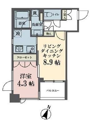 メゾンビスタ渋谷宇田川(1LDK/3階)の間取り写真