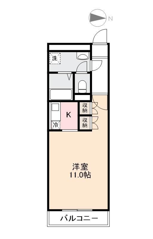 イトーピア高松106(1K/1階)の間取り写真
