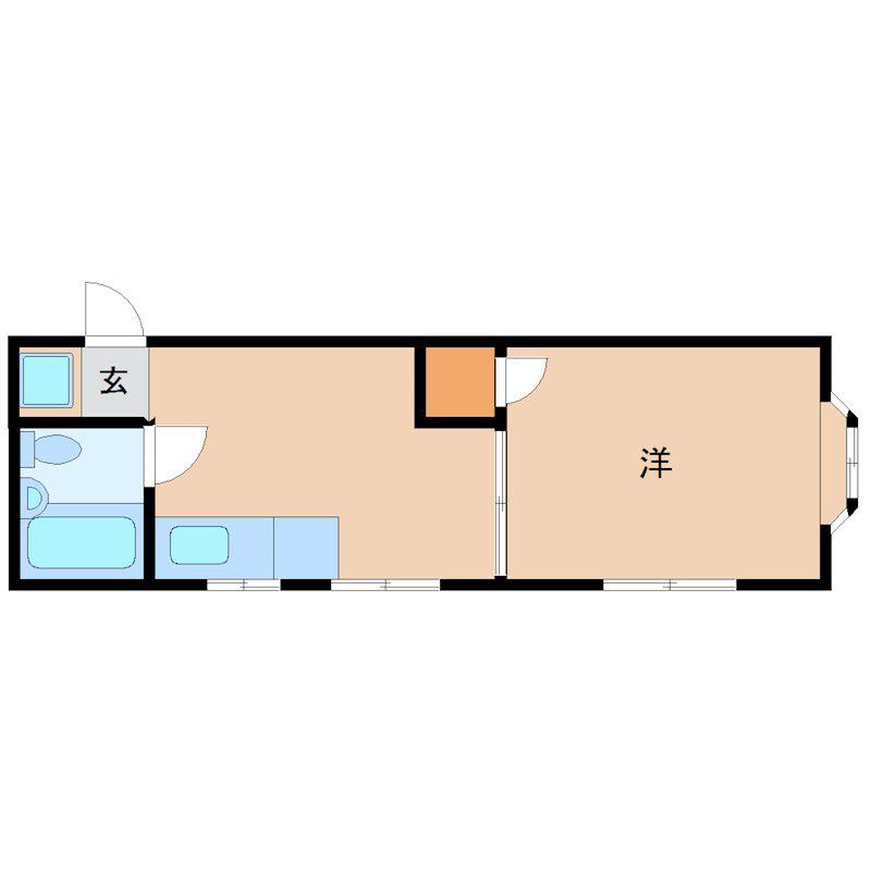 三浦マンション(1DK/2階)の間取り写真