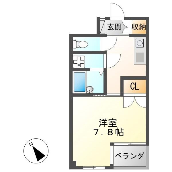SENJU(1K/2階)の間取り写真