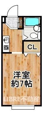 グランソシエ大正II(1K/4階)の間取り写真