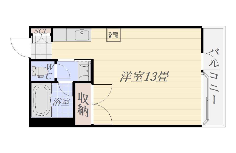 MAISON PRIVE 前田(ワンルーム/3階)の間取り写真