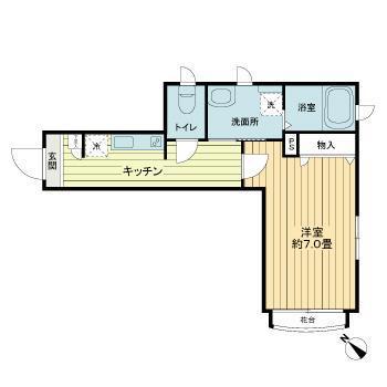 イデア南青山(1K/1階)の間取り写真