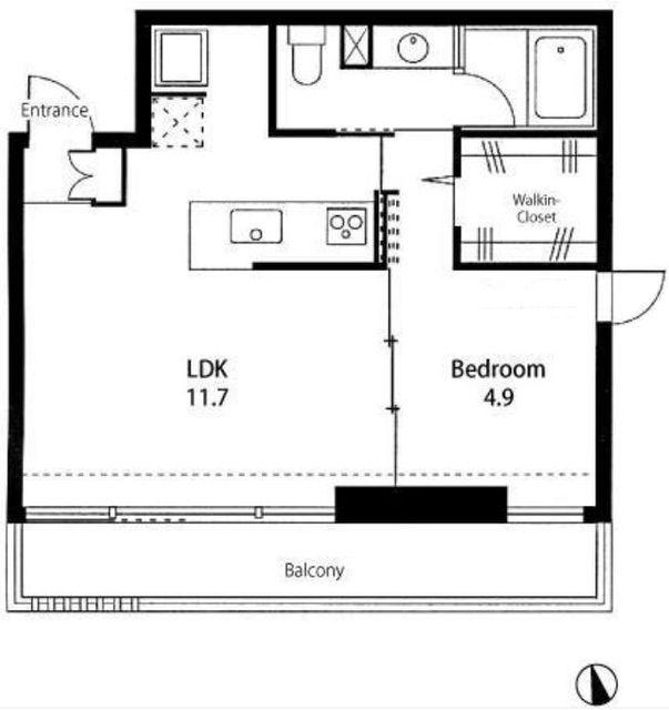 VILLA RONDO(1LDK/3階)の間取り写真