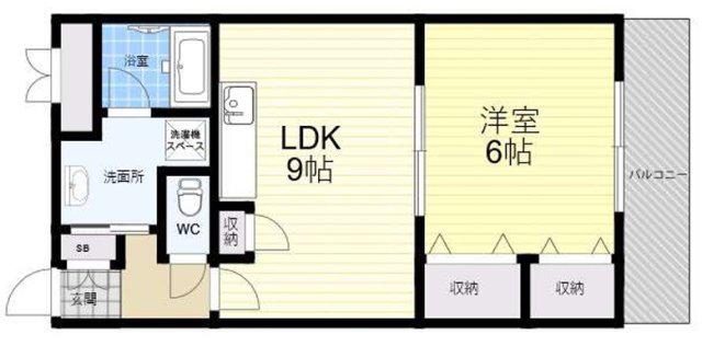 住吉マンション(1LDK/4階)の間取り写真