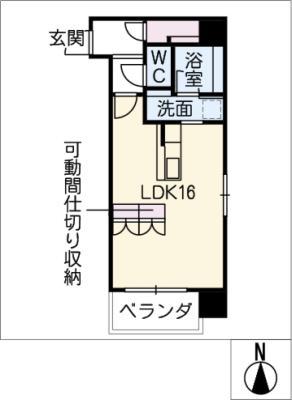 ペリエ ジュエ(ワンルーム/10階)の間取り写真