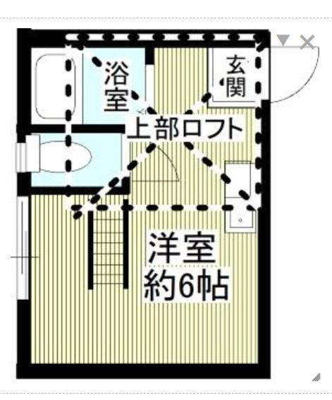 アーヴェル妙蓮寺II B棟(ワンルーム/2階)の間取り写真