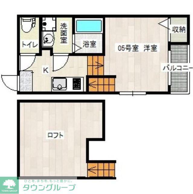 STAGE青井(1K/1階)の間取り写真
