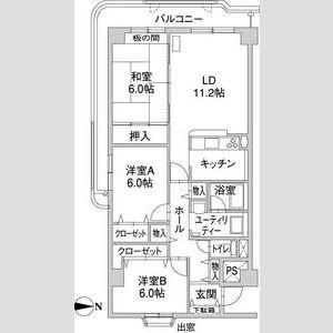 ル・ノール北9条(3LDK/10階)の間取り写真