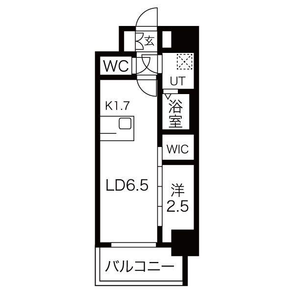 メイクスWアート金山ウエスト(1LDK/5階)の間取り写真