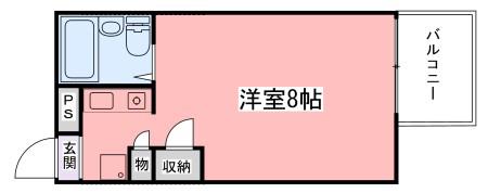 インタービレッジ東延末(ワンルーム/1階)の間取り写真