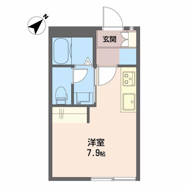 ハートフル安城(ワンルーム/1階)の間取り写真