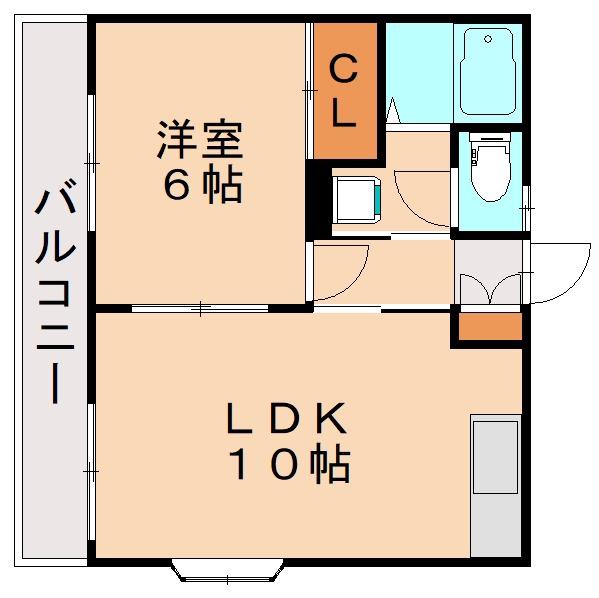 ウィンディア高須(1LDK/2階)の間取り写真