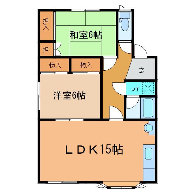 RTハイム(2LDK/1階)の間取り写真