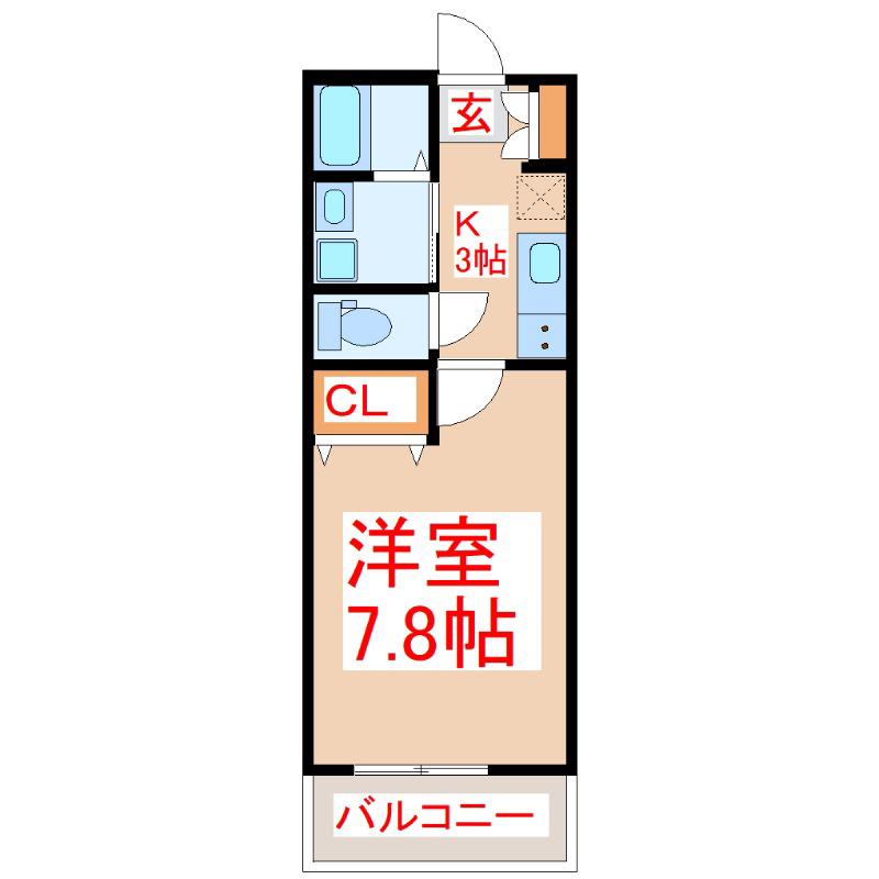 GRACE(1K/2階)の間取り写真