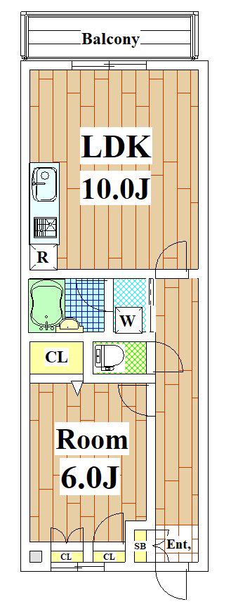 パークヒルズ田園調布(1LDK/2階)の間取り写真