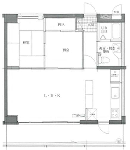 さくらヴィレッジ(2LDK/3階)の間取り写真