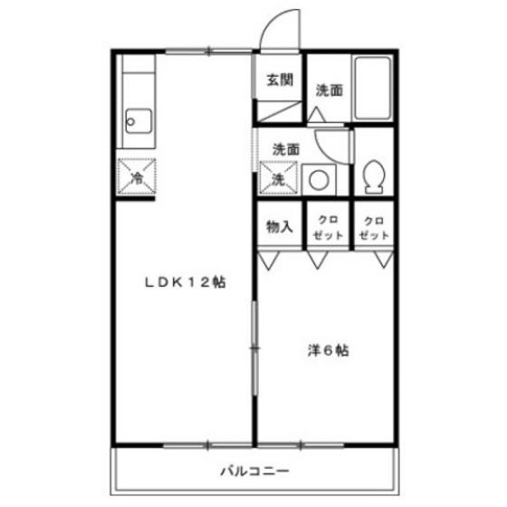 アーバンライフIII(1LDK/1階)の間取り写真