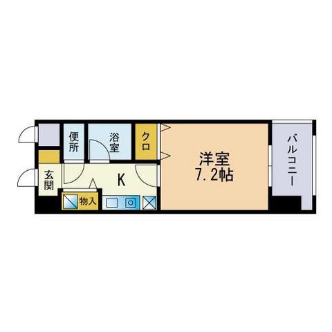 WEALTH21 YAOJI(1K/7階)の間取り写真