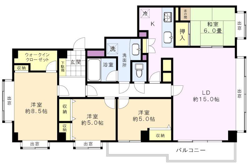 久が原ホームズ(4LDK/1階)の間取り写真