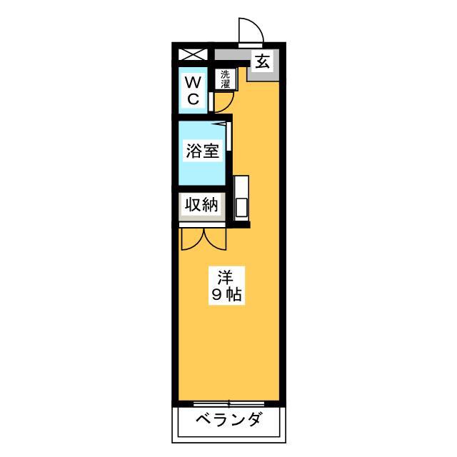 ロイヤルS(ワンルーム/3階)の間取り写真