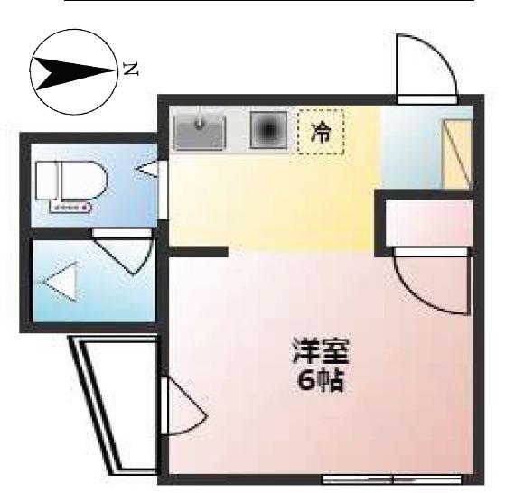 林ビル(ワンルーム/5階)の間取り写真