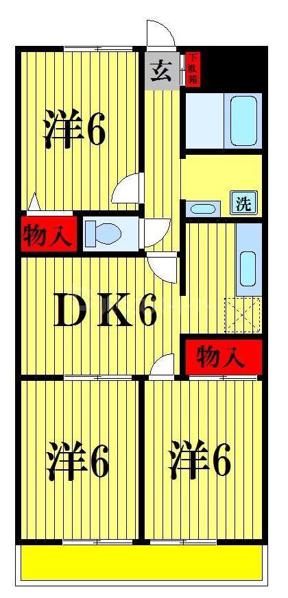 メゾンラーク(3DK/3階)の間取り写真