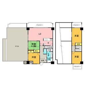 グランデ元塩(4LDK/9階)の間取り写真