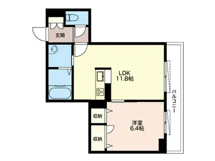 コリーヌ湘南(1LDK/3階)の間取り写真