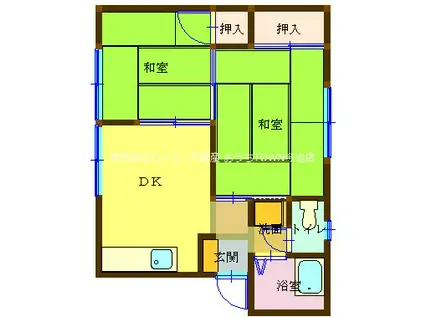 コーポ太陽(2DK/2階)の間取り写真