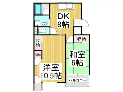 コーポ小林II(3DK/4階)の間取り写真